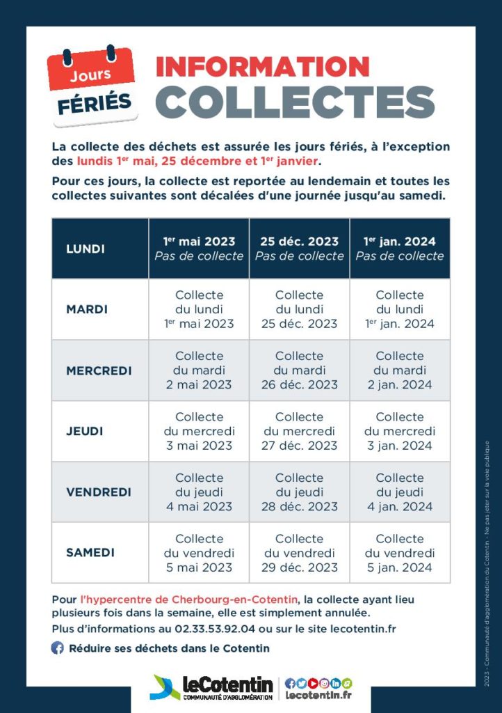 Collectes-jours feries